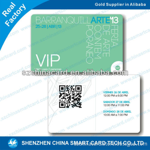 cr80 plastic pvc make qr code membership cards